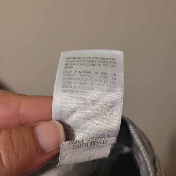 Mother The Dropout Holy Smokes Denim Jeans Womens 27 Grey Tapered Distressed - Picture 13 of 13